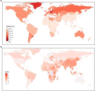 What was the global burden of kidney cancer attributable to high body mass index from 1990 to 2019? There existed some points noteworthy